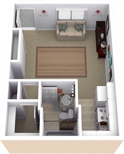 Taos Deluxe 1 Floor Plan Taos Deluxe 1 Floor Plan at Acacia Gardens, New Mexico, 87111